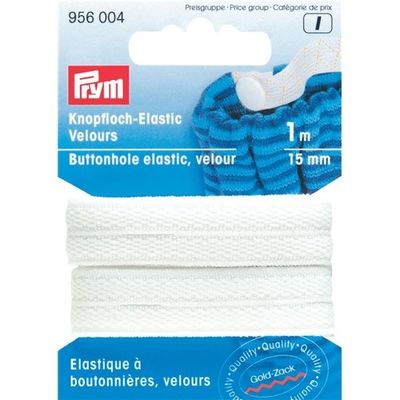 Resårband av velour med knapphål