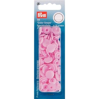 Plasttryckknappar - Color snaps Ø12,4 mm ljus röd 30 st