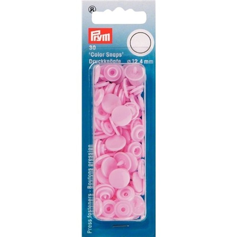 Plasttryckknappar - Color snaps Ø12,4 mm ljus röd 30 st
