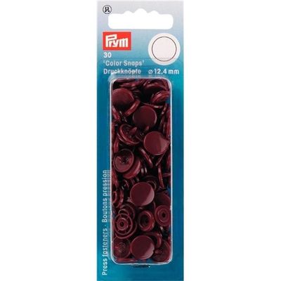 Plasttryckknappar - Color snaps Ø12,4 mm ljus röd 30 st