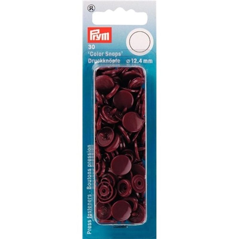 Plasttryckknappar - Color snaps Ø12,4 mm ljus röd 30 st