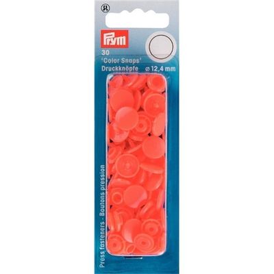 Plasttryckknappar - Color snaps Ø12,4 mm ljus röd 30 st