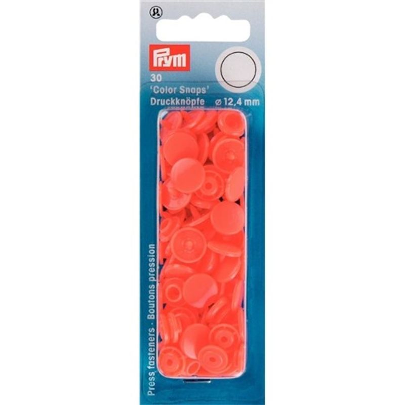 Plasttryckknappar - Color snaps Ø12,4 mm ljus röd 30 st