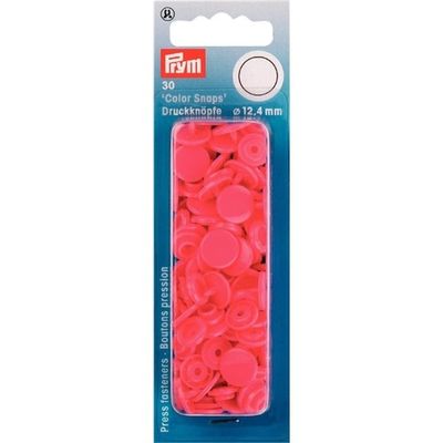 Plasttryckknappar - Color snaps Ø12,4 mm ljus röd 30 st