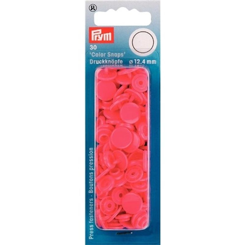 Plasttryckknappar - Color snaps Ø12,4 mm ljus röd 30 st