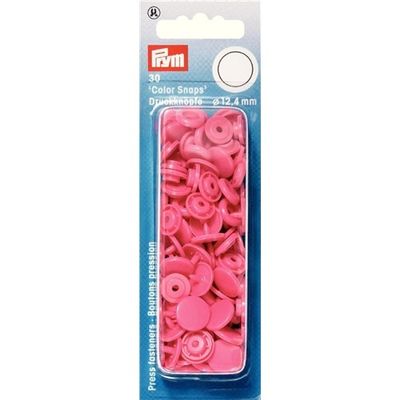 Plasttryckknappar - Color snaps Ø12,4 mm ljus röd 30 st