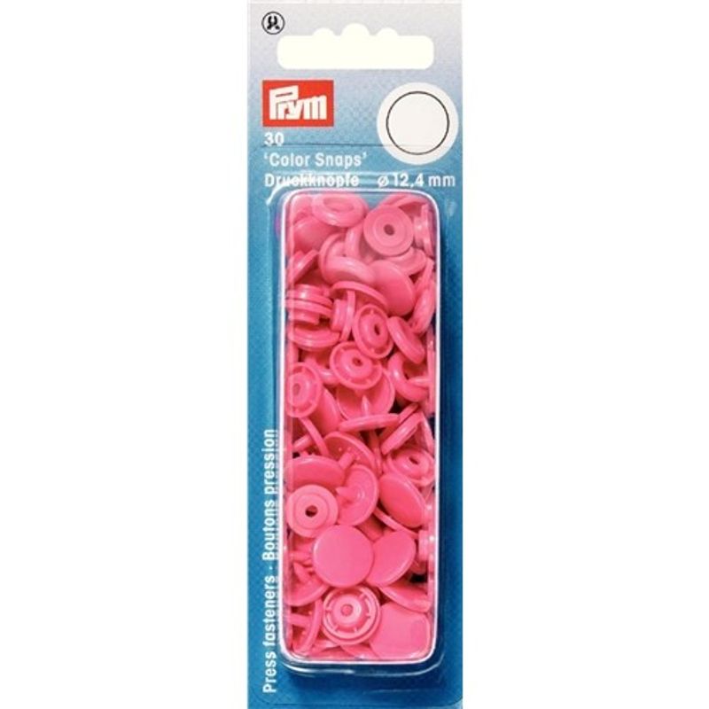 Plasttryckknappar - Color snaps Ø12,4 mm ljus röd 30 st