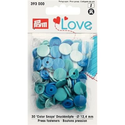 Love Color Snaps blandade blåa 30 st