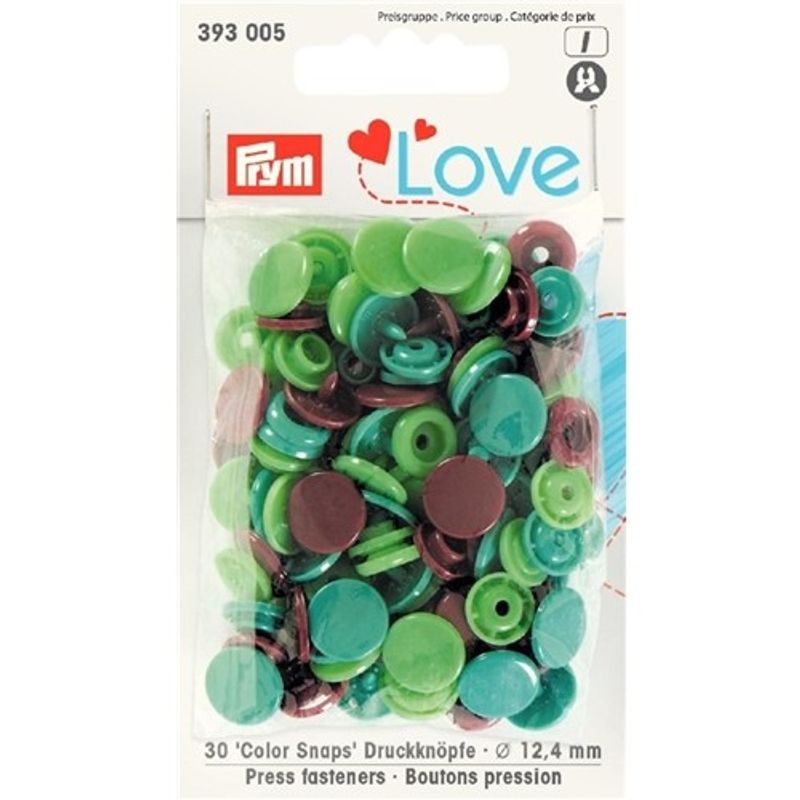 Love Color Snaps blandade blåa 30 st