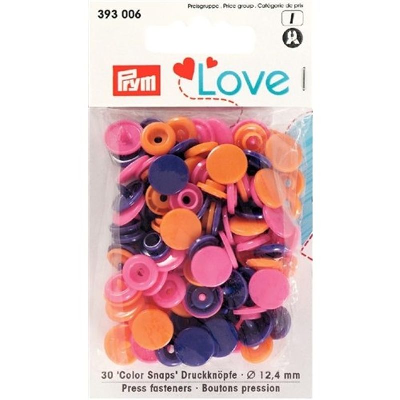 Love Color Snaps blandade blåa 30 st