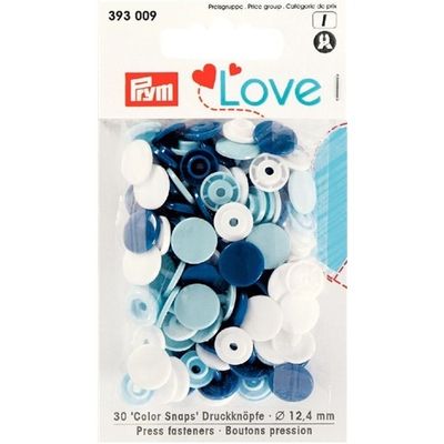 Love Color Snaps blandade blåa 30 st