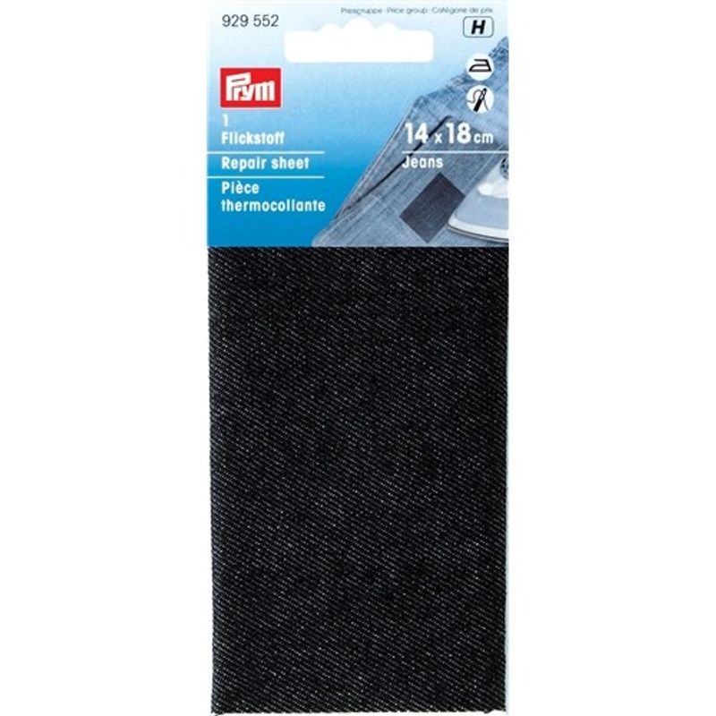 Lagningslappar i denim, Mörkblå