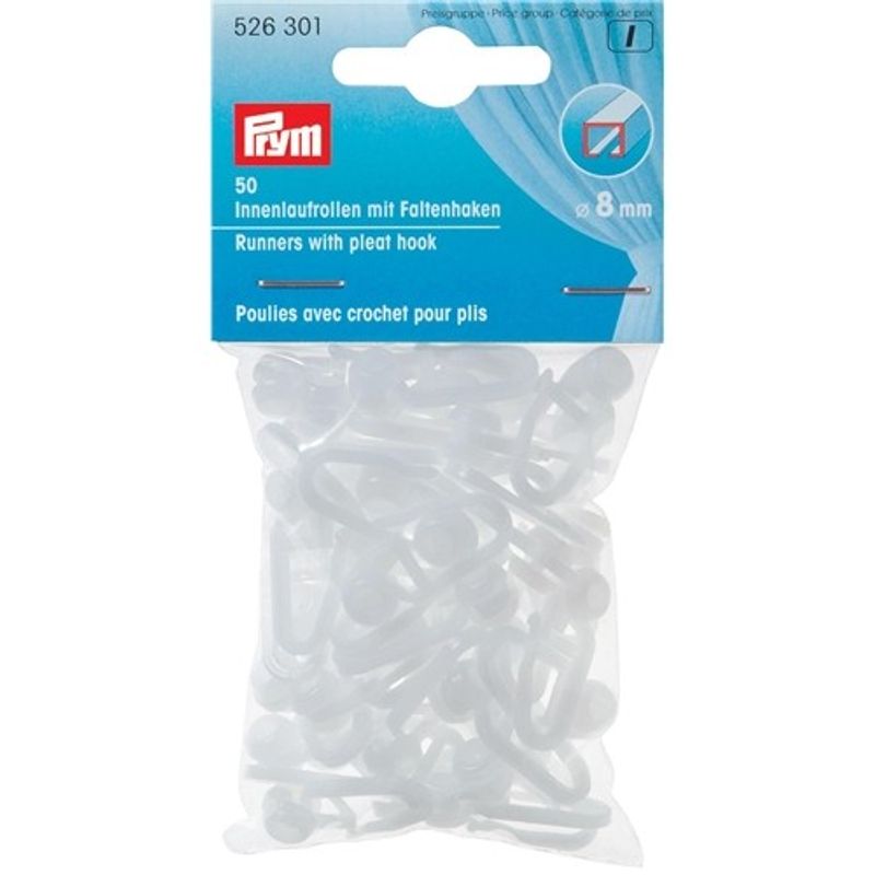 Gardinkrokar 8 mm diameter, 50 st