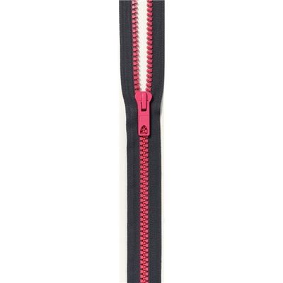 Blixtlås Bicolor 60 cm Grafit-Rosa