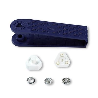 Nittryckknapp JERSEY mässingsring Silver 8 mm