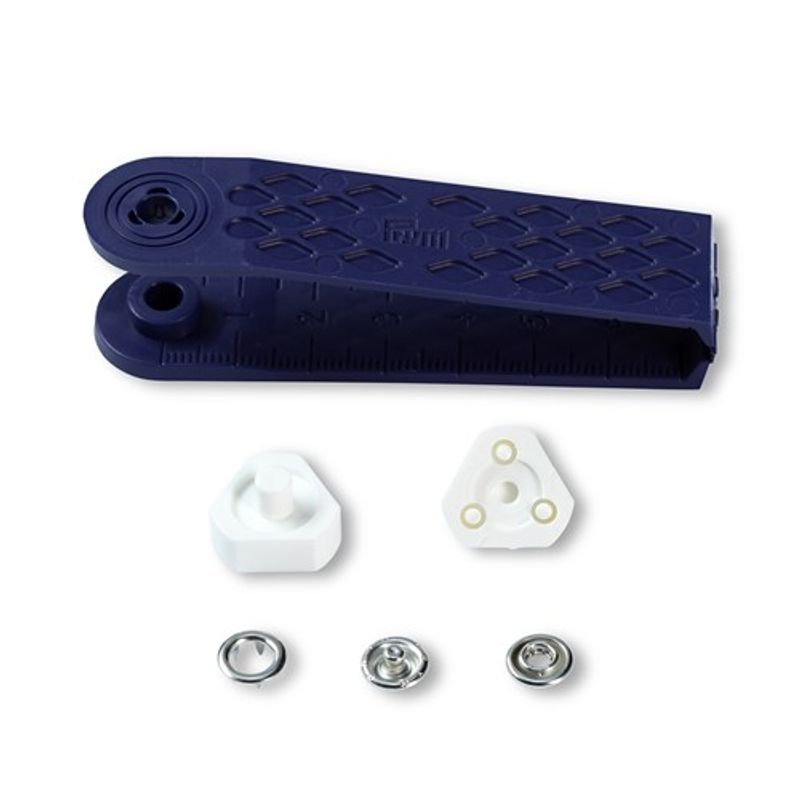 Nittryckknapp JERSEY mässingsring Silver 8 mm