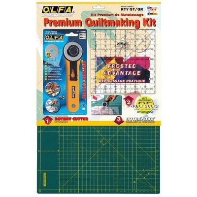 OLFA Startkit Skärmatta 47x32 cm + Rullkniv + Quiltlinjal