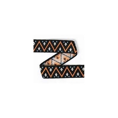 Resårband med färgat mönster på svart