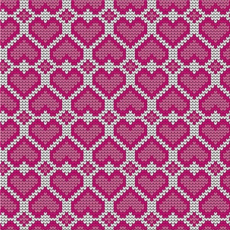 Stickat rosa spegelhjärta