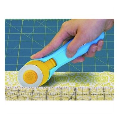 Startkit Blå Skärmatta 45x30 cm + Rullkniv + Quiltlinjal