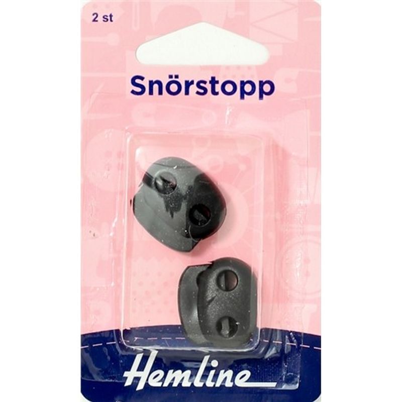 Snörstopp 2 pack Svart