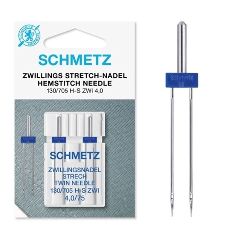 Tvillingnål Stretch 4,0-75 2-pack