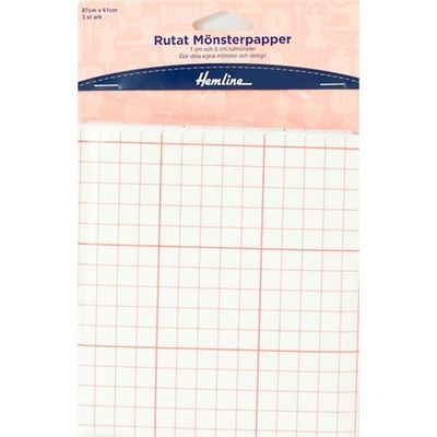 Mönsterpapper Rutat 3 ark  87x61 cm