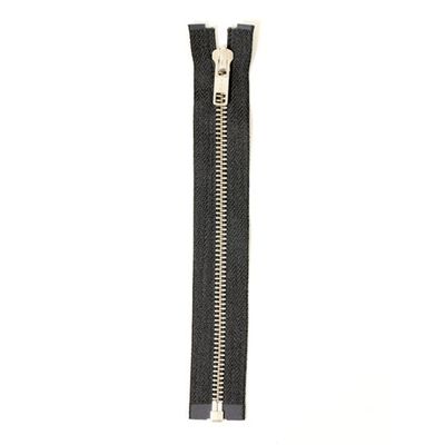 Blixtlås Silver 55 cm 6 mm Delbar Svart