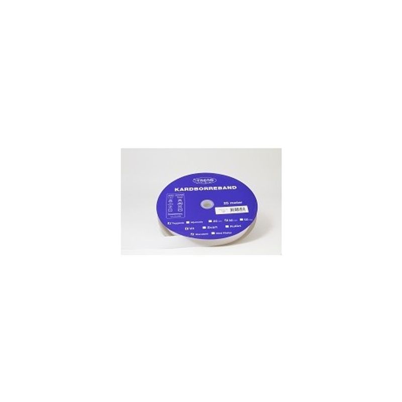 Kardborreband 30 mm Mjuksida Vit