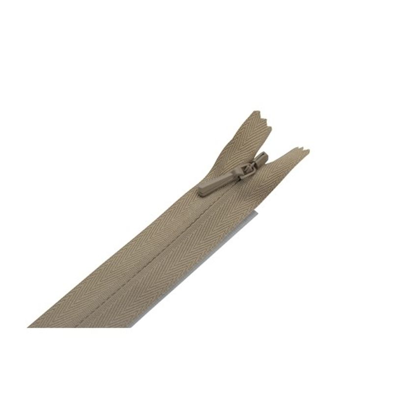 Dolt blixtlås 60 cm ej delbar 4 mm beige YKK