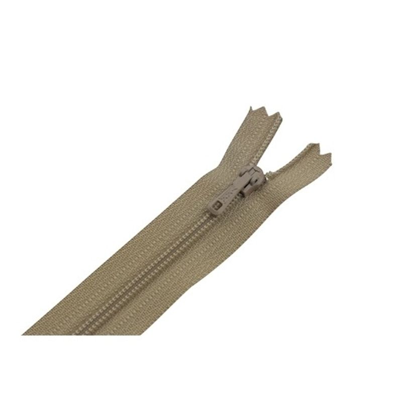 Blixtlås 4mm 18cm ej delbar beige YKK