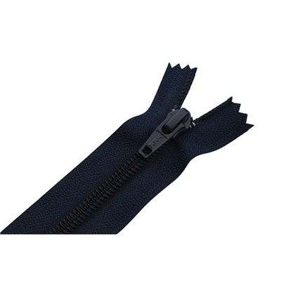 Blixtlås 6 mm spiral 25 cm ej delbar marinblå YKK