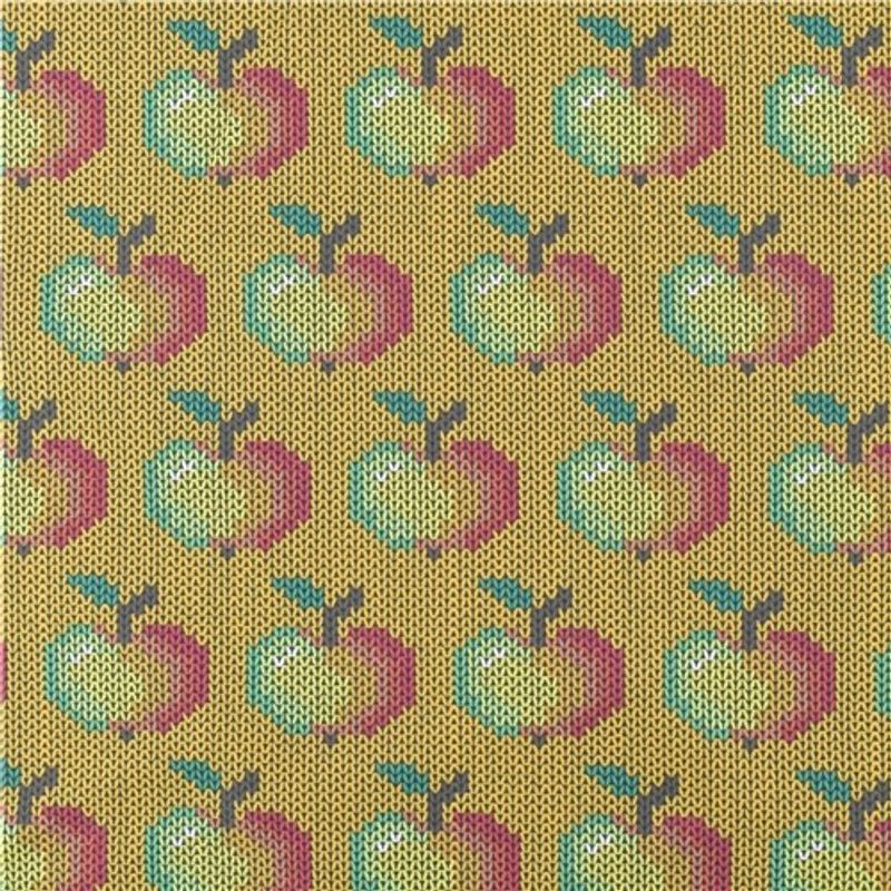 Stickade äpplen - gul