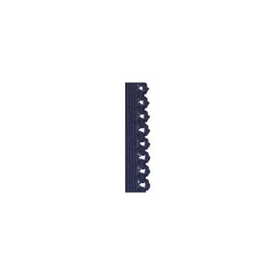 Elastisk resår med spetsdetalj, 12mm - Blå