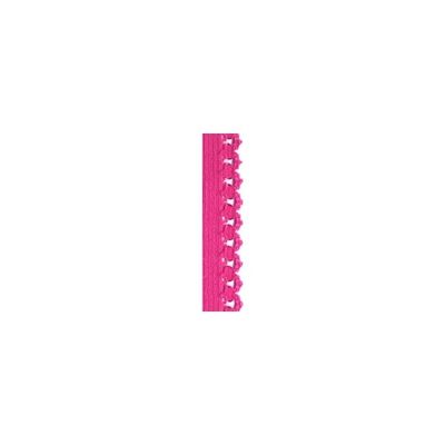 Elastisk resår med spetsdetalj, 12mm - Cerise