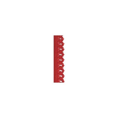 Elastisk resår med spetsdetalj, 12mm - Röd