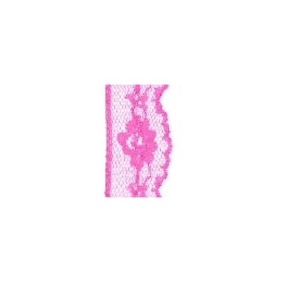 Spets i nylon 21mm - Mörk rosa