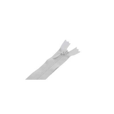Blixtlås 55 cm ej delbar 4 mm vit YKK