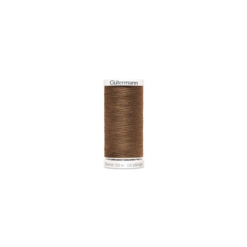Gutterman Denimtråd 100 m Mörk Brun