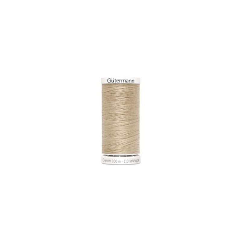 Gutterman Denimtråd 100 m Mellan Beige