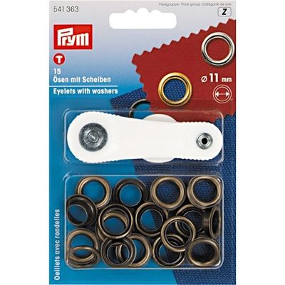 Öljetter 11 mm Antik mässing, 15 ST.