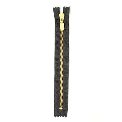 Blixtlås 6 mm Guld 20 cm ej delbar