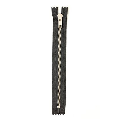 Blixtlås 55 cm Ej Delbar 6 mm Silver-Svart