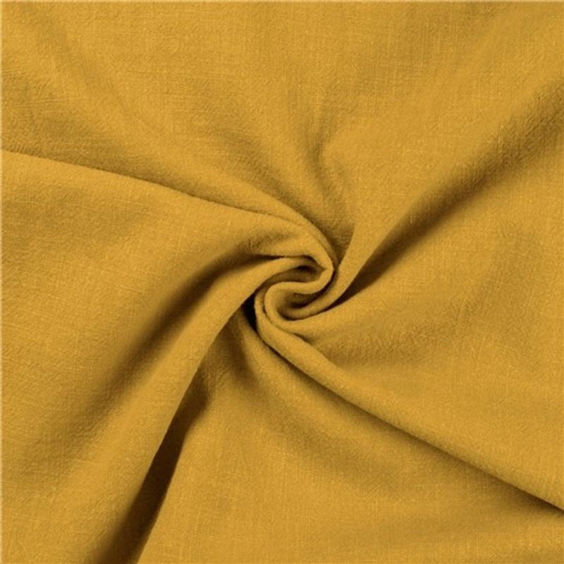 Stentvättat Linnetyg Ochre
