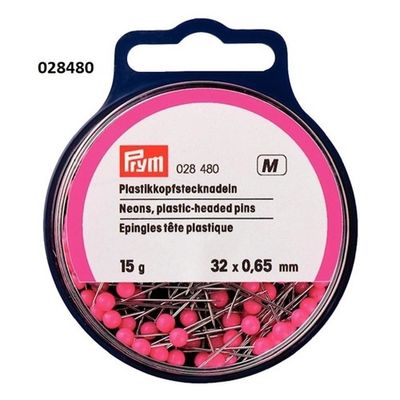 Knappnålar med huvud av plast 0.60  x  32 mm 15 g