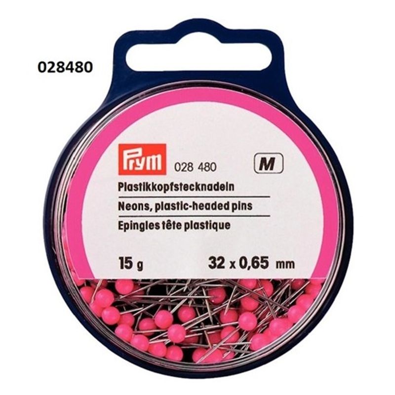 Knappnålar med huvud av plast 0.60  x  32 mm 15 g
