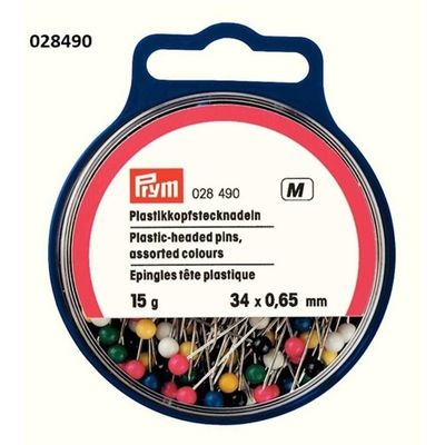Knappnålar med huvud av plast 0.60  x  32 mm 15 g
