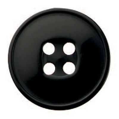 Knappar 20 mm 4-Hål 8 st Svart