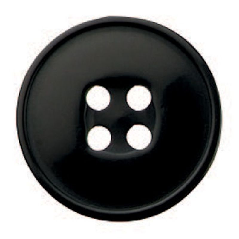 Knappar 20 mm 4-Hål 8 st Svart