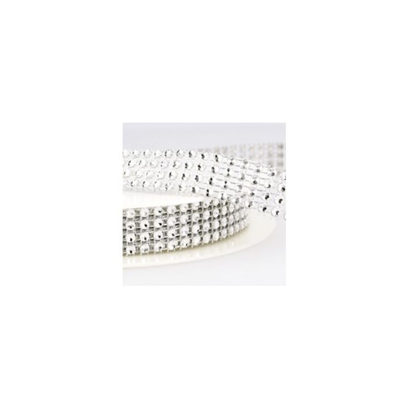 Strassband Plast 30 mm Silver